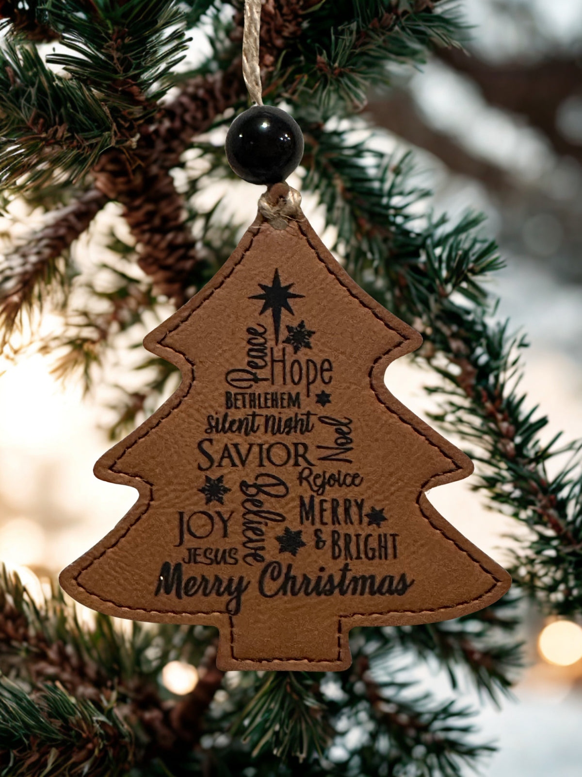 Christmas tree in words ornament/gift tag