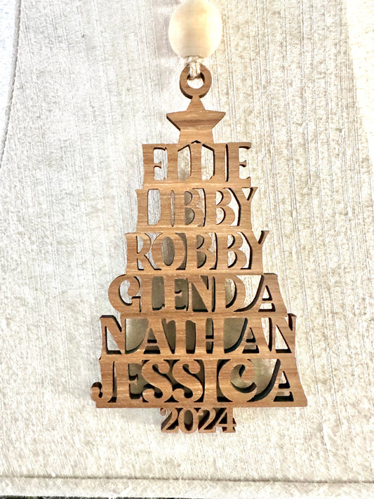 Family names ornament