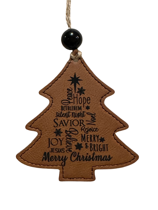 Christmas tree in words ornament/gift tag